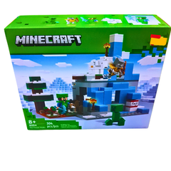 Minecraft Frozen Peaks Building Set – 304-Piece Snowy Mountain Playset with Mini Figures & Creeper (Ages 8+)