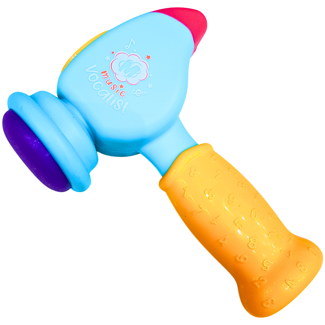 Musical Toy Hammer for Kids – Lights, Sounds, and Fun Learning (Available in Yellow and Blue)