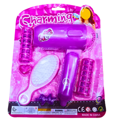 Charming Pretend Hair Styling Set - Fashion Hair Dryer & Accessories Kit for Girls