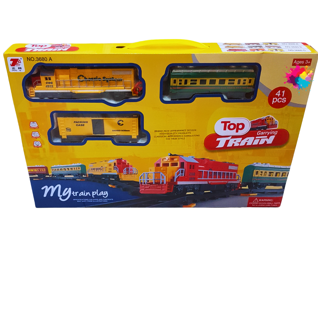 Top Train Playset - 41-Piece Classic Train Set for Kids