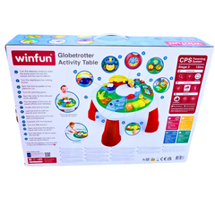 WinFun Globetrotter Activity Table – Interactive Learning Table with Lights, Sounds & Play Features | For 12+ Months | Fun & Educational Toy