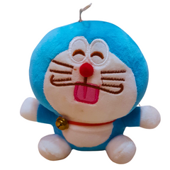 Cheerful Blue Cat Plush Toy with Bell – Soft and Cuddly Stuffed Animal for Kids