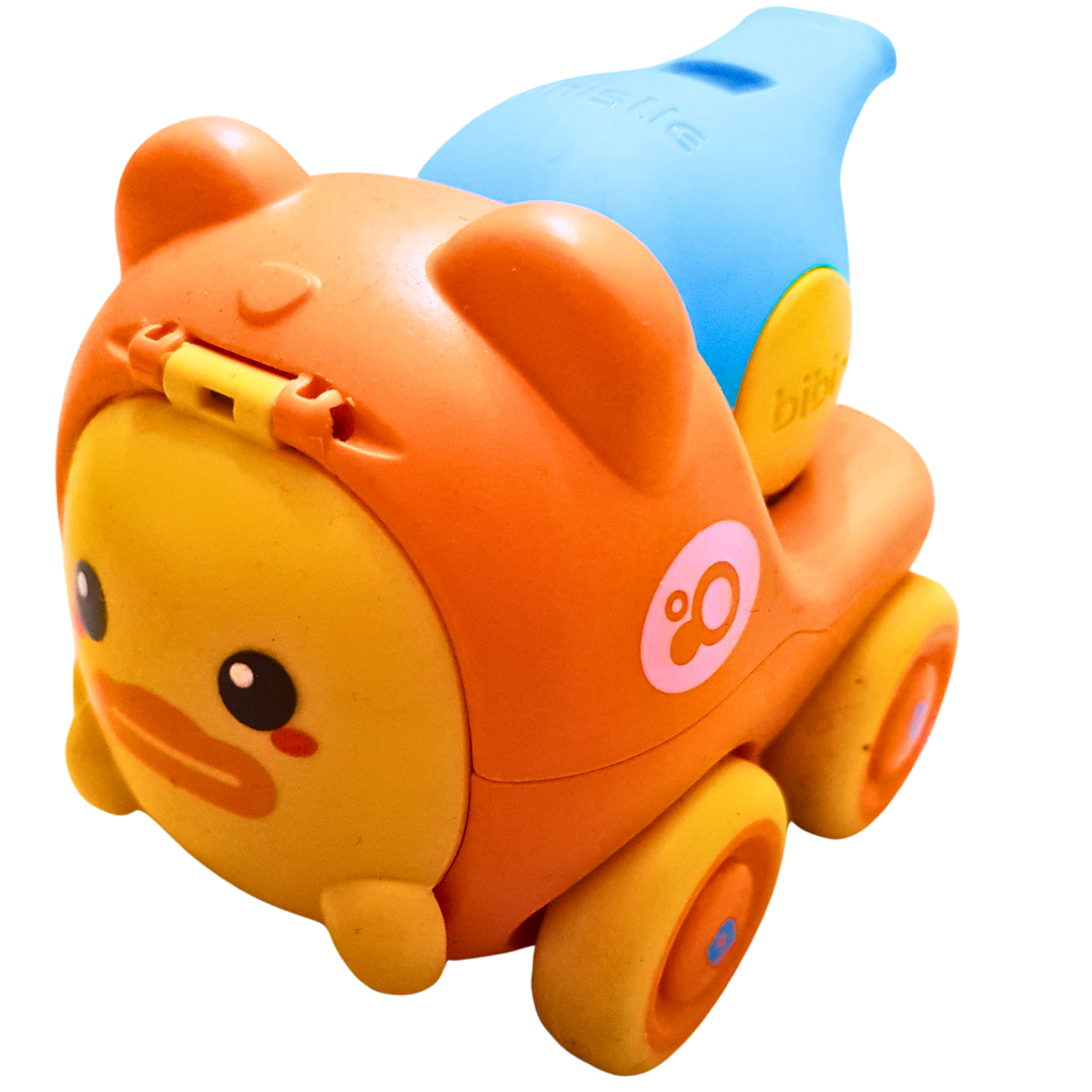 Animal Whistle Toy Cars with Push & Go Action – Collect All 4 Designs (Each Sold Separately)