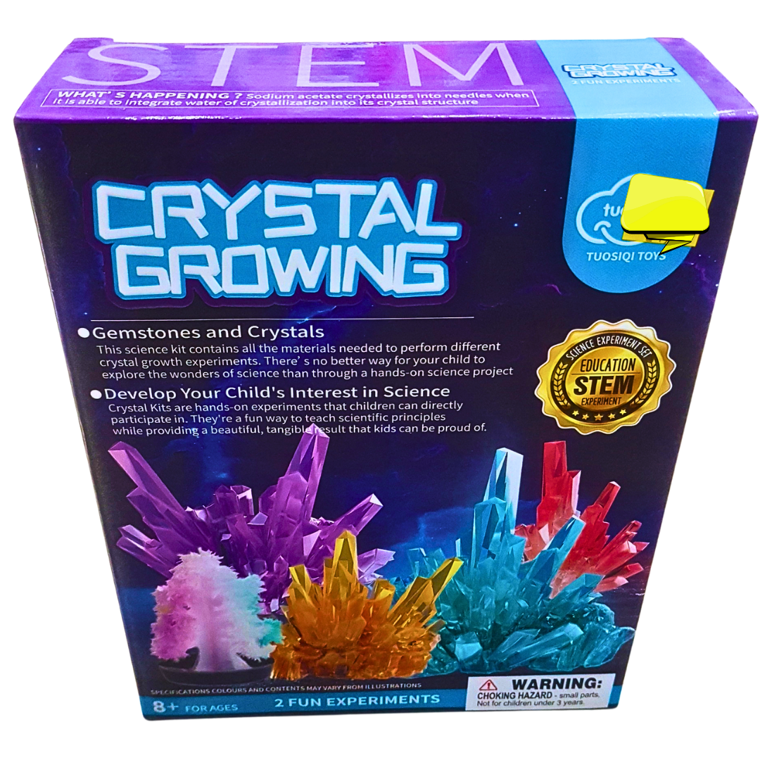 Crystal Growing Science Kit – STEM Experiment for Kids (Ages 8+) | DIY Crystal Growth Lab