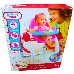 Little Mommy 3-in-1 High Chair Playset – Convertible High Chair, Swing, and Booster Seat for Dolls (Ages 3+)