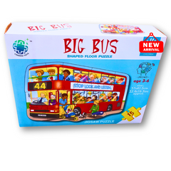 Big Bus Shaped Floor Puzzle – 45-Piece Jigsaw for Kids (Ages 3-6) 🚌🧩