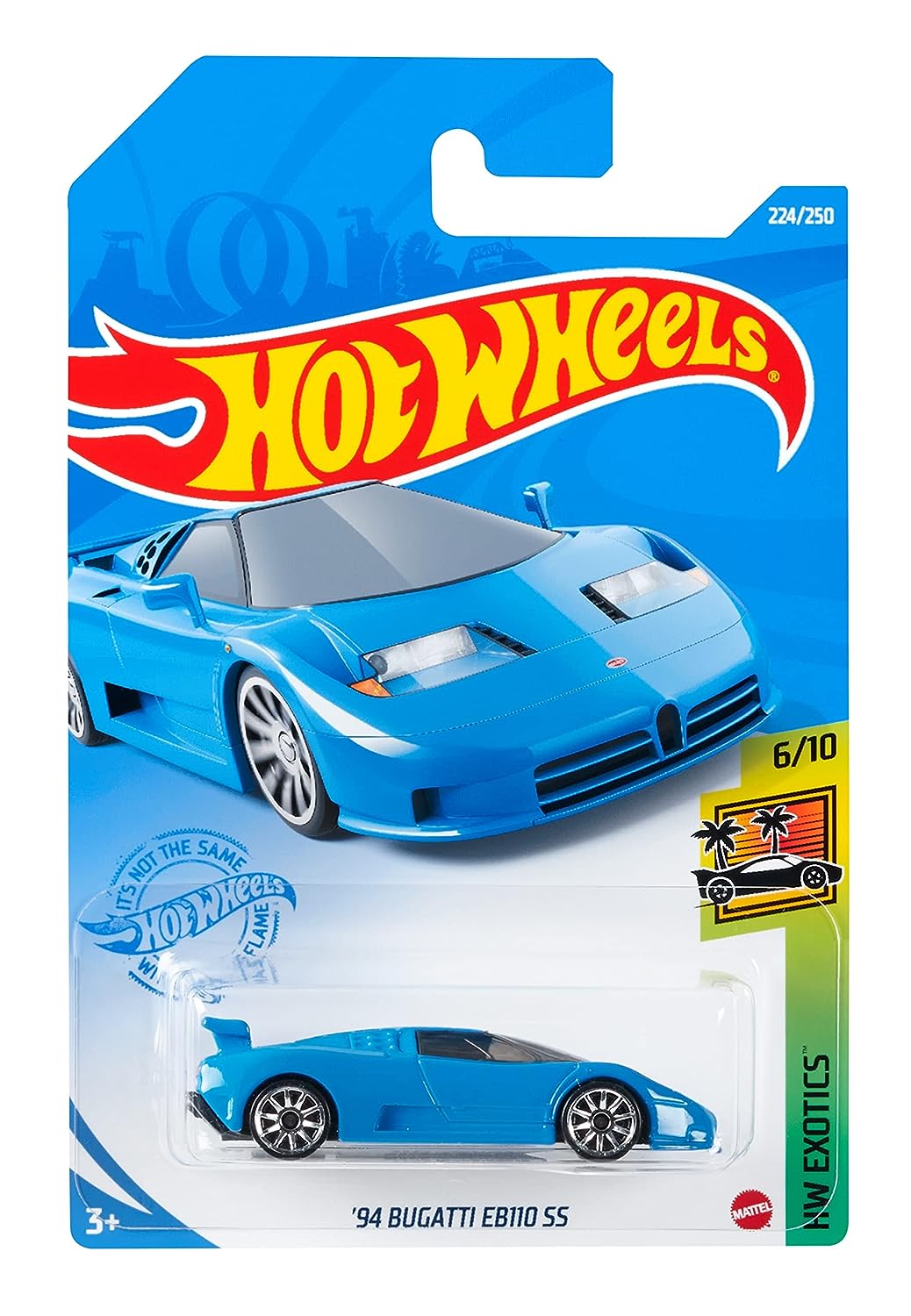 Hot Wheels  94 Bugatti EB110 SS Car 1:64 scale  Blue