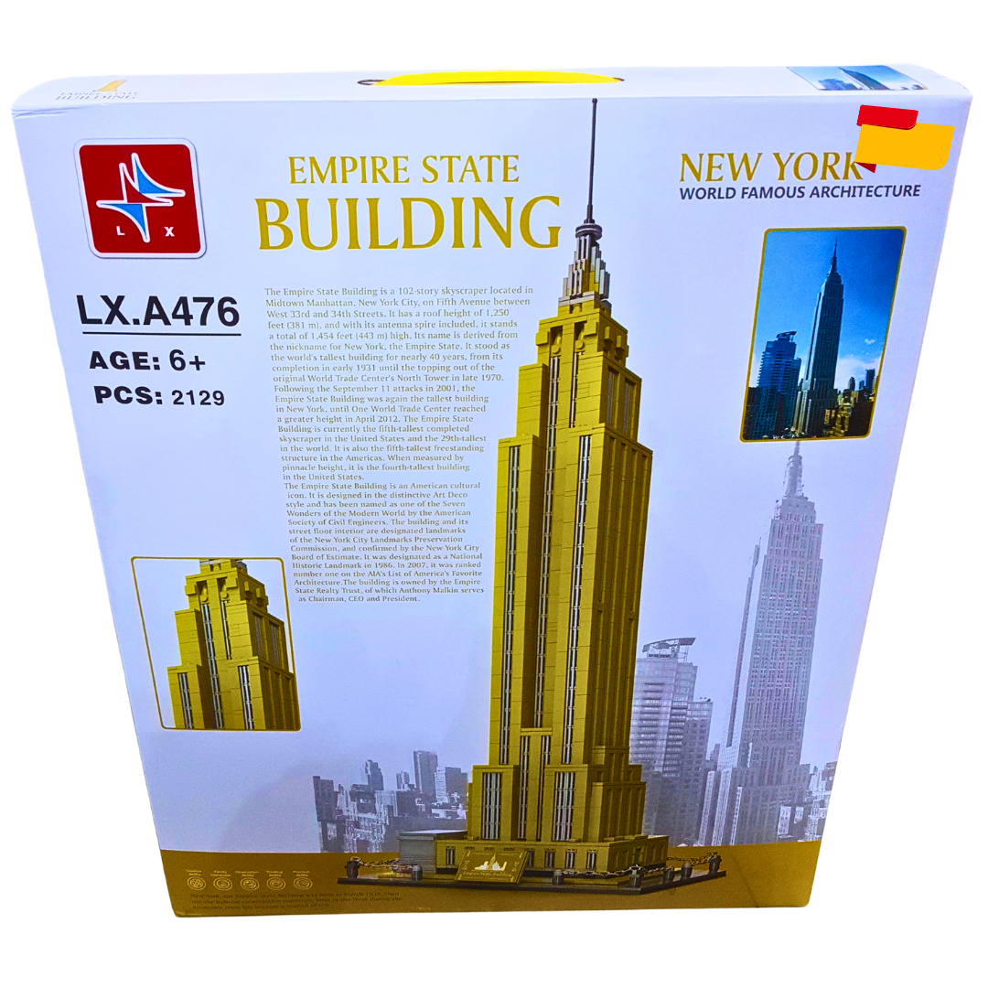 Empire State Building Architecture Set – 2129 PCS Landmark Model | DIY New York Skyline Building Kit for Kids & Collectors (Ages 6+)