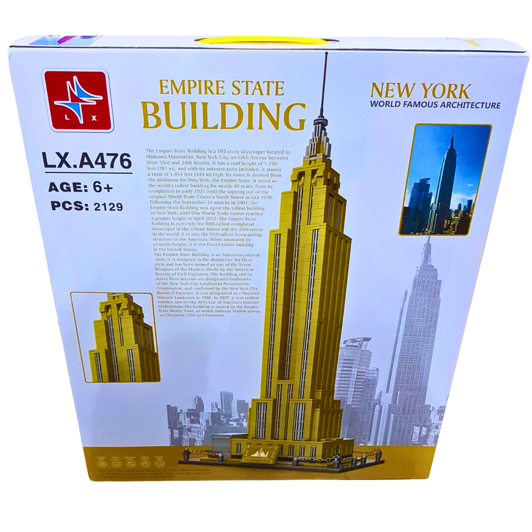 Empire State Building Architecture Set – 2129 PCS Landmark Model | DIY New York Skyline Building Kit for Kids & Collectors (Ages 6+)