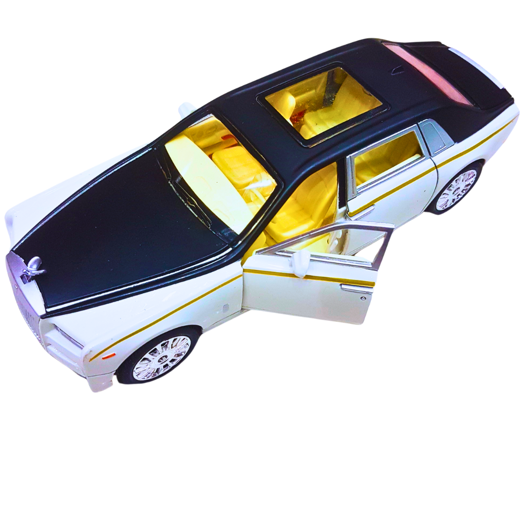 Luxury Die-Cast Sedan Model Toy Car with Opening Doors – Available in Black and White