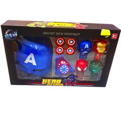 Superhero Action Playset – Captain Shield, Hero Mask & Mini Figures Set for Kids (Ages 3+) | Role-Playing Adventure Toy