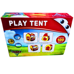 Disney Cars Play Tent with 100 Balls - Pop-Up Indoor/Outdoor Ball Pit for Kids, Ages 3+