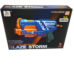 Blaze Storm Manual Soft Bullet Gun – High-Performance Foam Dart Blaster (Ages 8+)