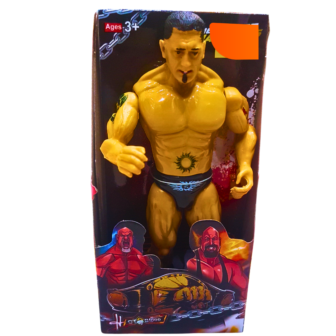 Wrestling Action Figure – Bald Brawler with Red Trunks (Ages 3+) each sold separately