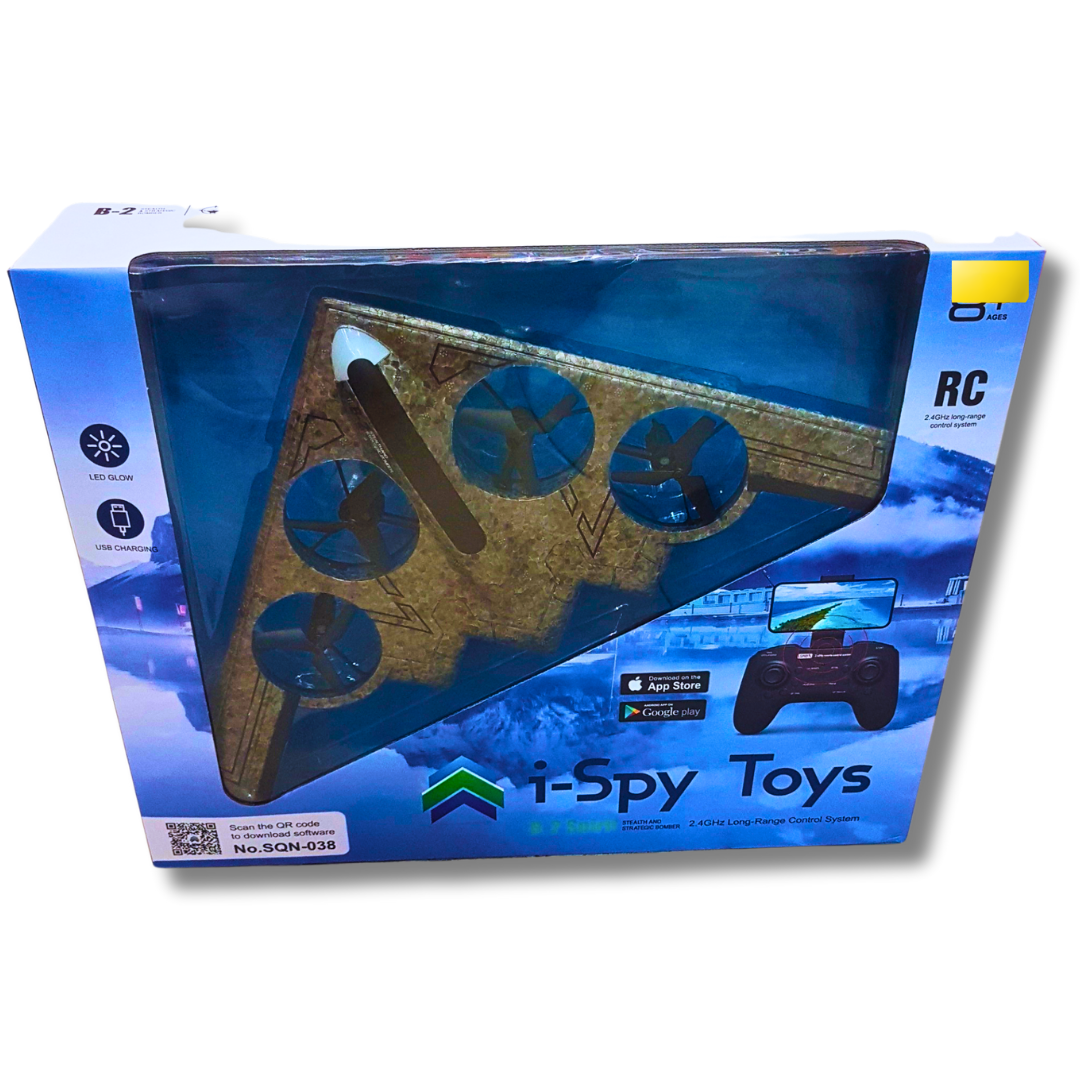 i-Spy B-2 Spirit RC Drone – Stealth Bomber Design with 2.4 GHz Long-Range Control