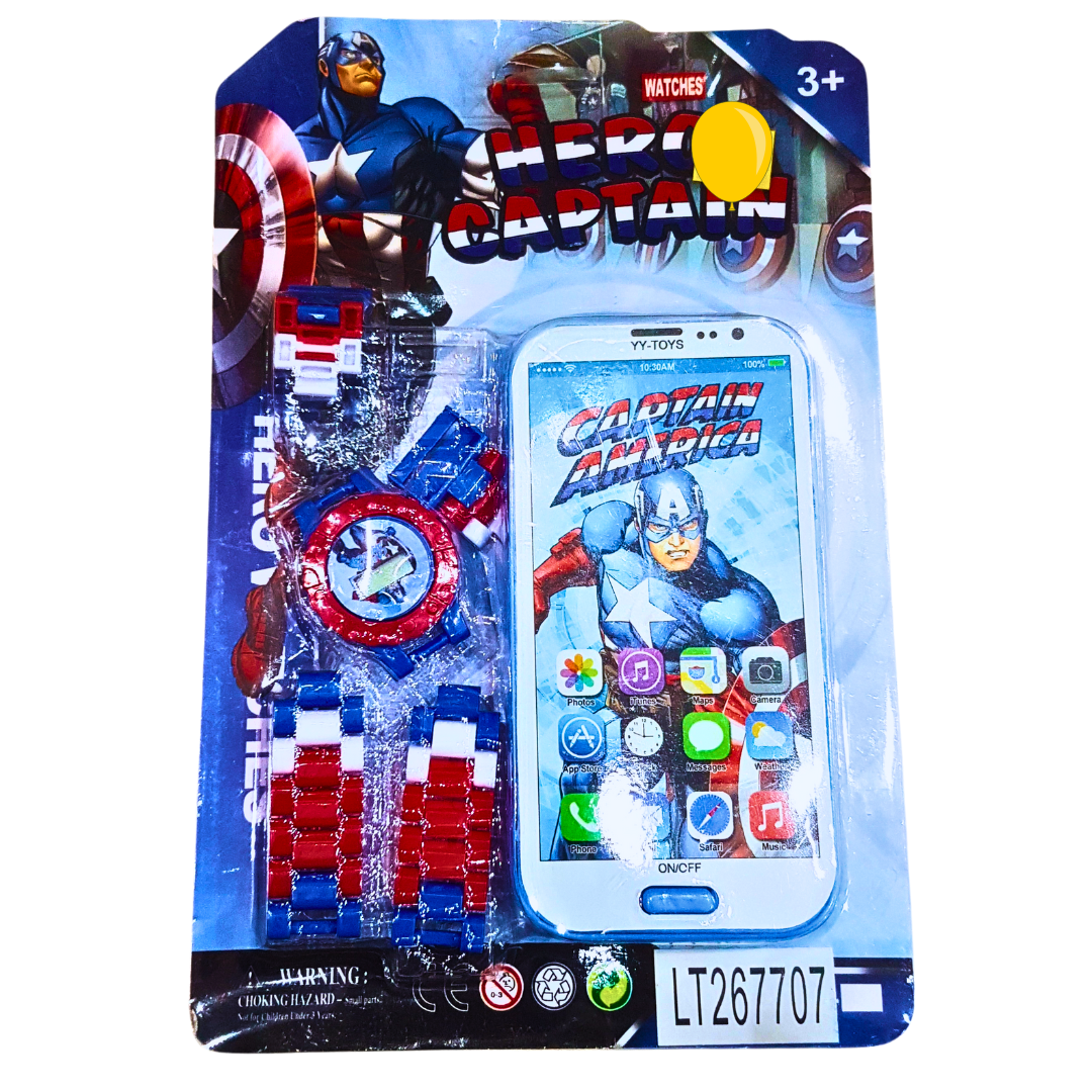 Captain Hero Toy Set – Kids' Watch and Play Phone Combo | Ages 3+