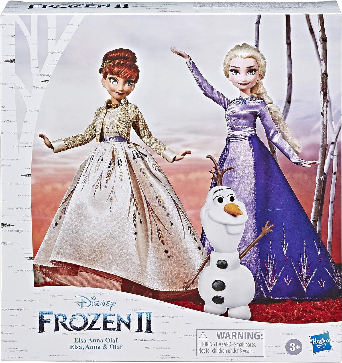 Disney Frozen Elsa, Anna and Olaf Fashion Doll Set With Dresses and Shoes Inspired by Disney’s Frozen 2 – Toy For Children Aged 3 and Up