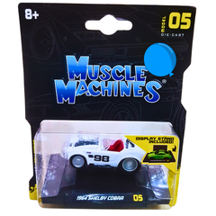 Muscle Machines 1964 Shelby Cobra Die-Cast Car – Model 05 with Display Stand – For Ages 8+