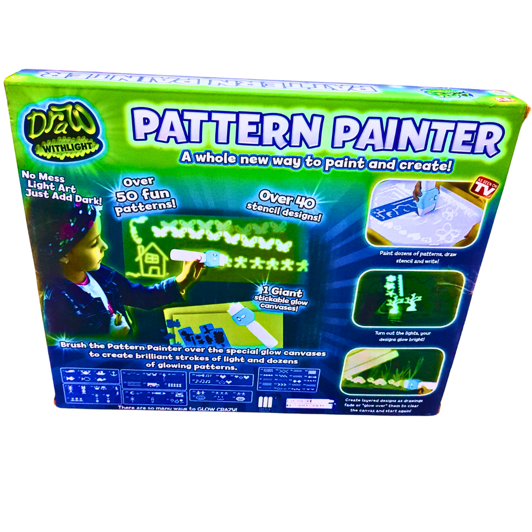 Draw With Light Pattern Painter – Create Glowing Art with Over 50 Fun Patterns & Stencils | Mess-Free Light Art for Kids (Ages 3+)