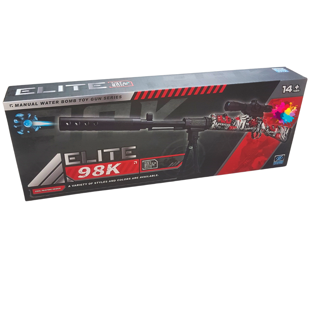 Elite 98K Manual Water Bomb Toy Gun for Teens - High-Precision Sniper Experience - Ages 14+