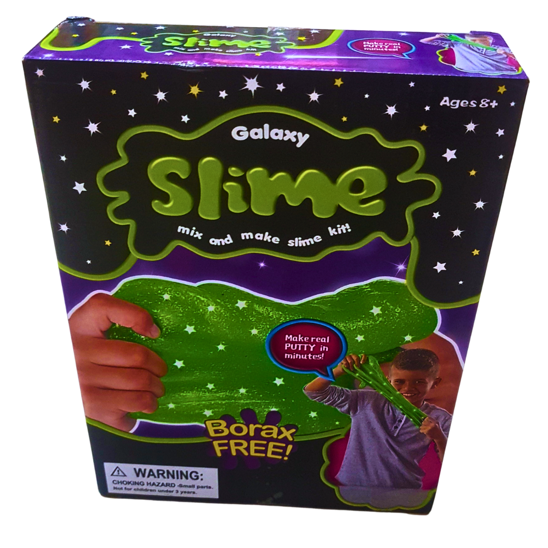 Galaxy Slime DIY Kit – Glow-in-the-Dark Slime Making Set | Borax-Free, Safe & Fun Science Kit for Kids (Ages 8+)