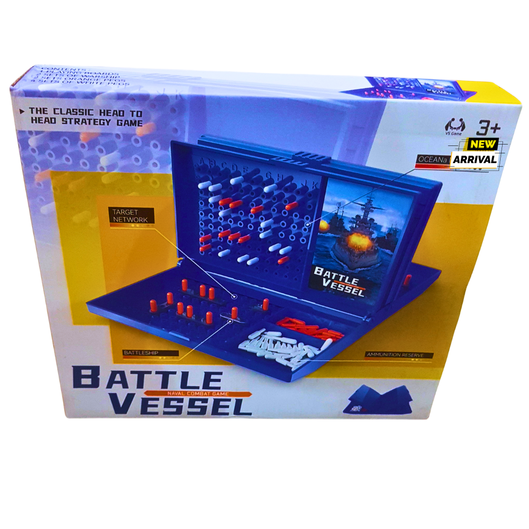 Battle Vessel Naval Combat Game – Classic Strategy Board Game for Kids & Families