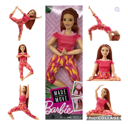 Barbie Made to Move Lalka w czerwonym ubranku GXF07