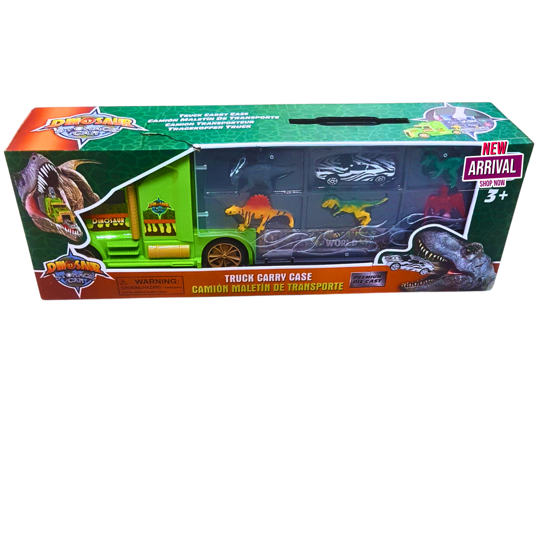 Dinosaur Truck Carry Case – Adventure Transport Playset! 🦖🚛