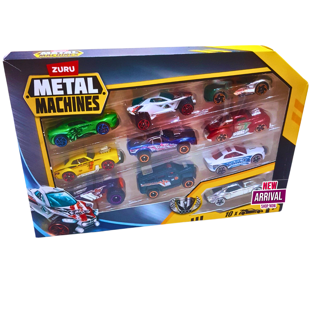 🏎️ ZURU Metal Machines Die-Cast Car Set – 10-Piece Racing Collection