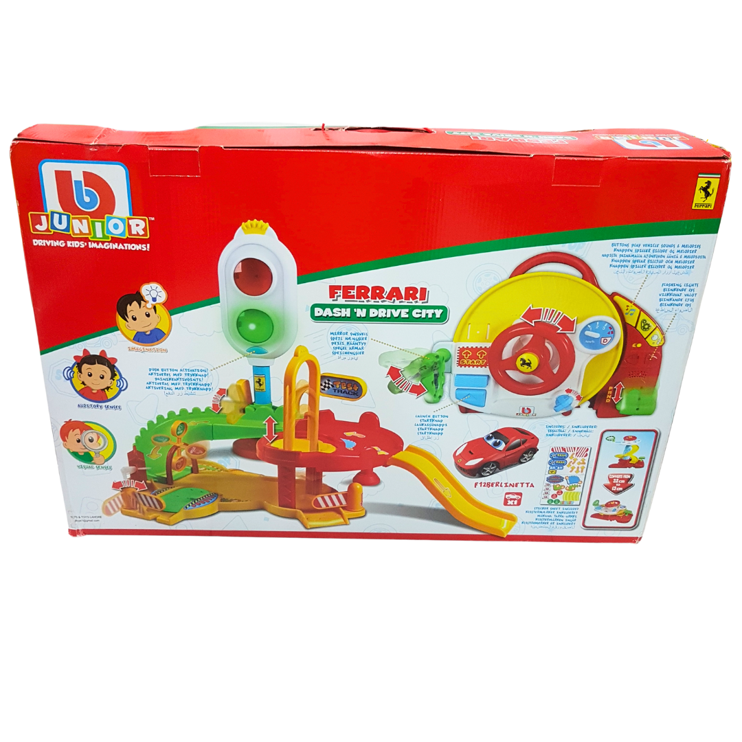 Ferrari Junior Dash 'N Drive City 3-in-1 Playset - Interactive Racing Adventure for Toddlers