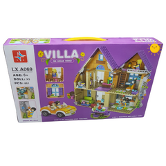 Dream World Villa Building Set – 861 Piece Creative Construction Toy with 3 Dolls for Kids 6+