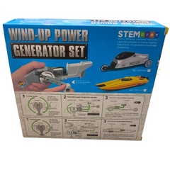 Educational STEM Wind-Up Power Generator Set for Kids - Learn Physics & Engineering Basics
