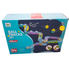 40-Piece Ball Tracks Set - DIY Marble Run for Kids Age 3+