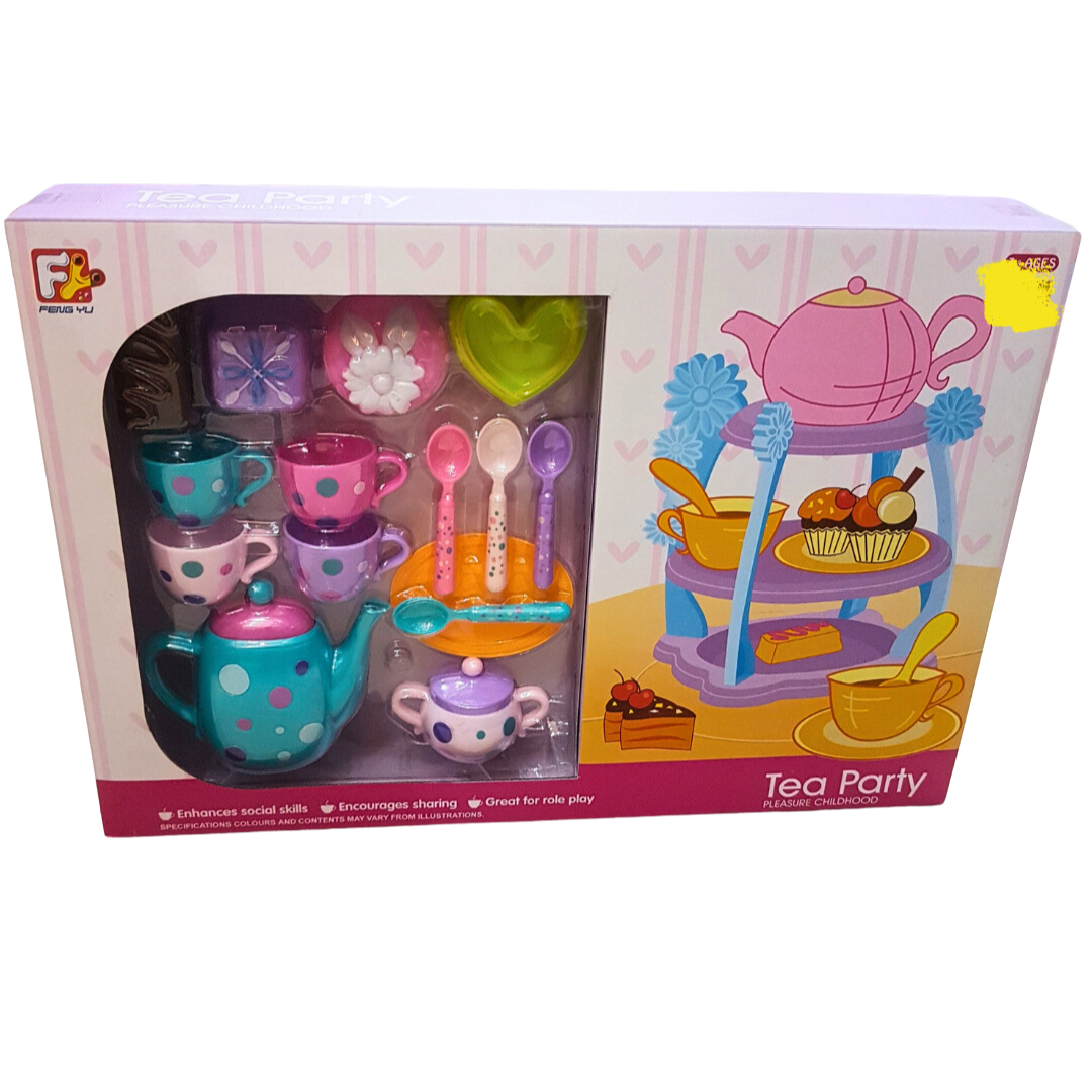 Polka Dot Tea Party Set – Colorful Play Tea Set for Kids