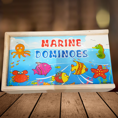 Aqua Adventure Marine Dominoes - Educational Counting & Matching Game for Kids