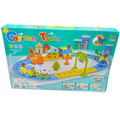 Cartoon City Train Playset - Colorful Railway Adventure for Toddlers, 3+ Years