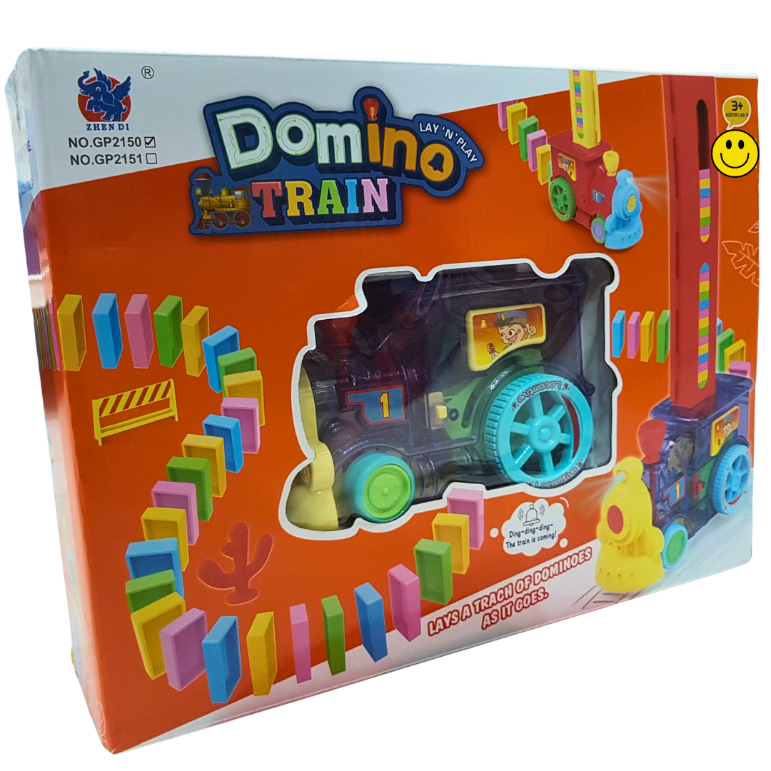 Choo-Choo Domino Train - Colorful Domino Setting Adventure for Ages 3+