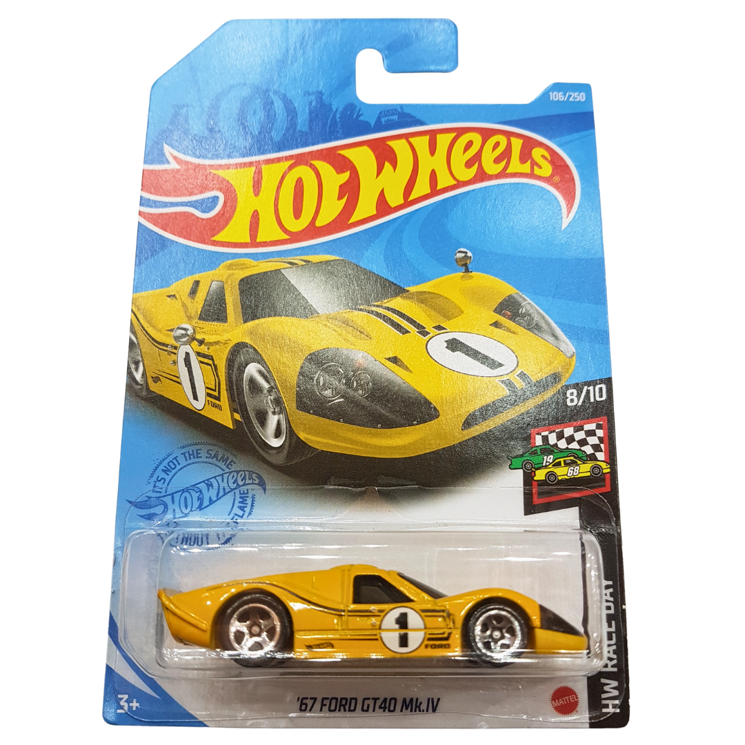 Hot Wheels '67 Ford GT40 Mk.IV Die-Cast Model - HW Race Day Series