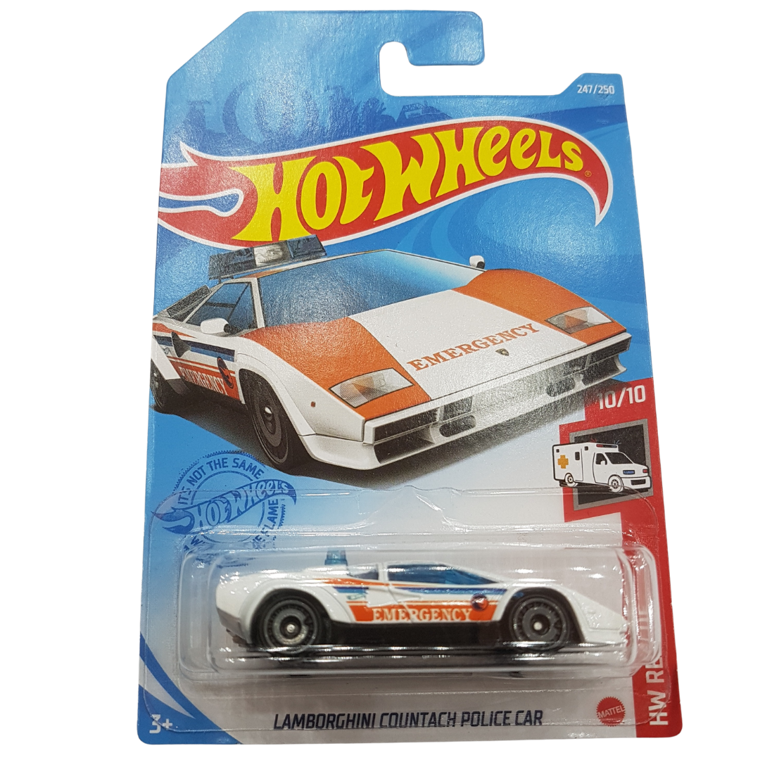 Hot wheels model car Lamborghini countach Police car