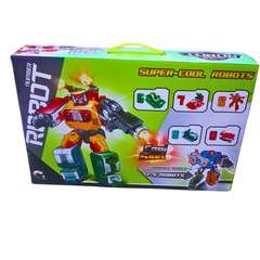 Super-Cool Number Robot Set – 5-in-1 Transforming Robot Team | Educational & Action Toy for Kids