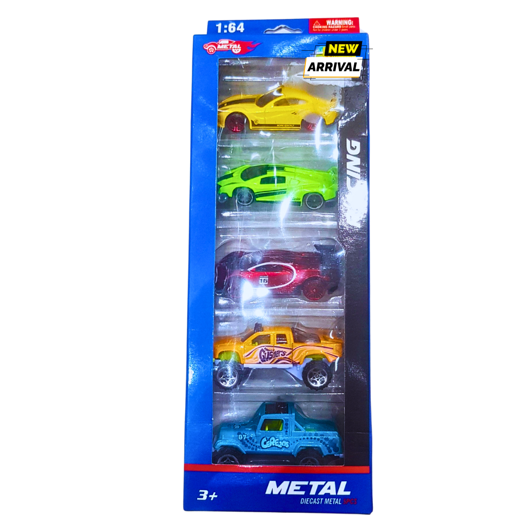 1:64 Die-Cast Metal Car Set – 5 Pcs