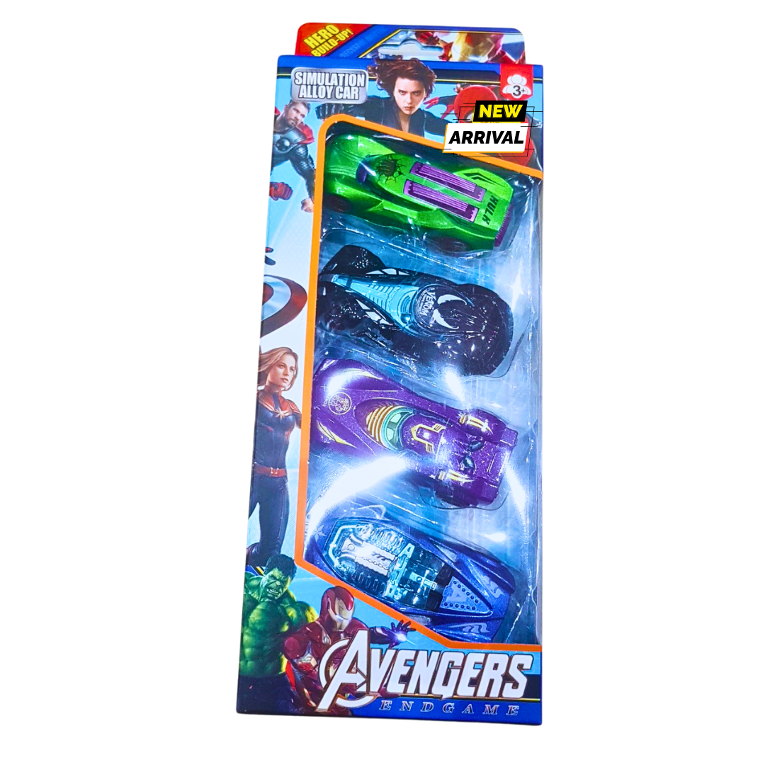 Avengers Endgame 4-Car Alloy Set – Superhero Racing Collection