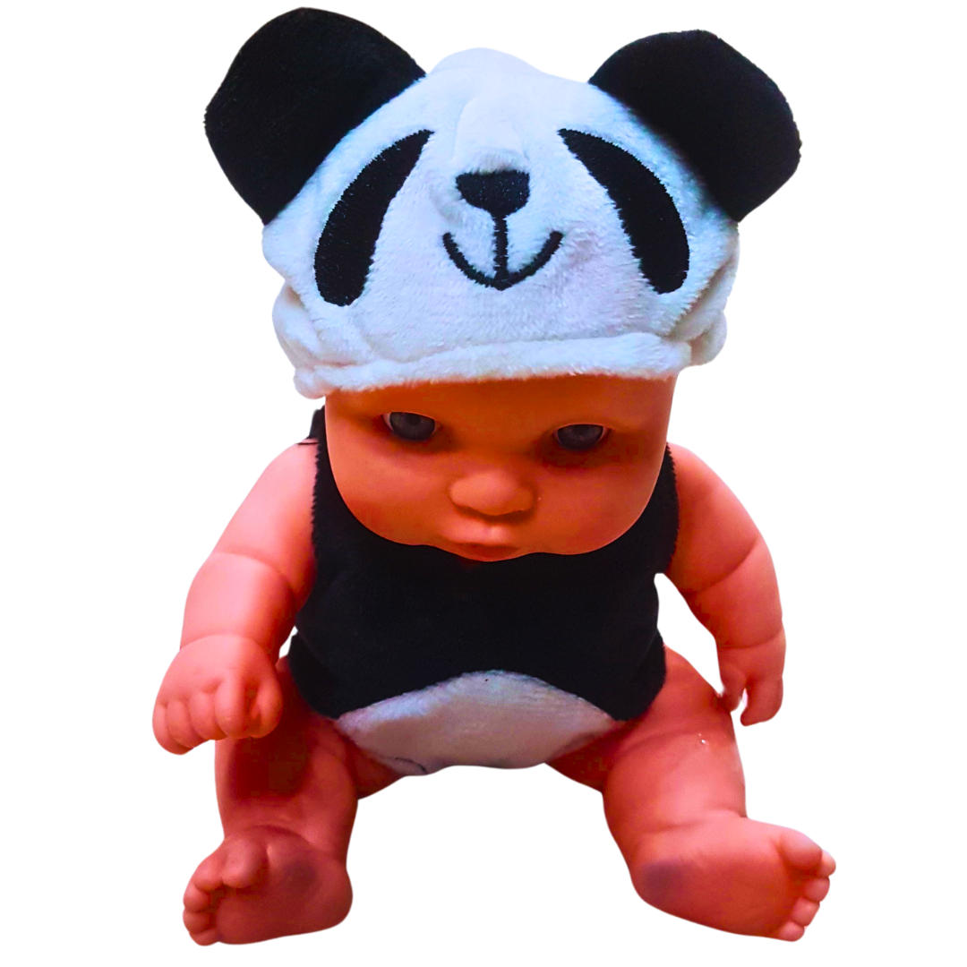 Adorable Panda-Themed Baby Doll – Soft Vinyl Body & Cute Panda Outfit