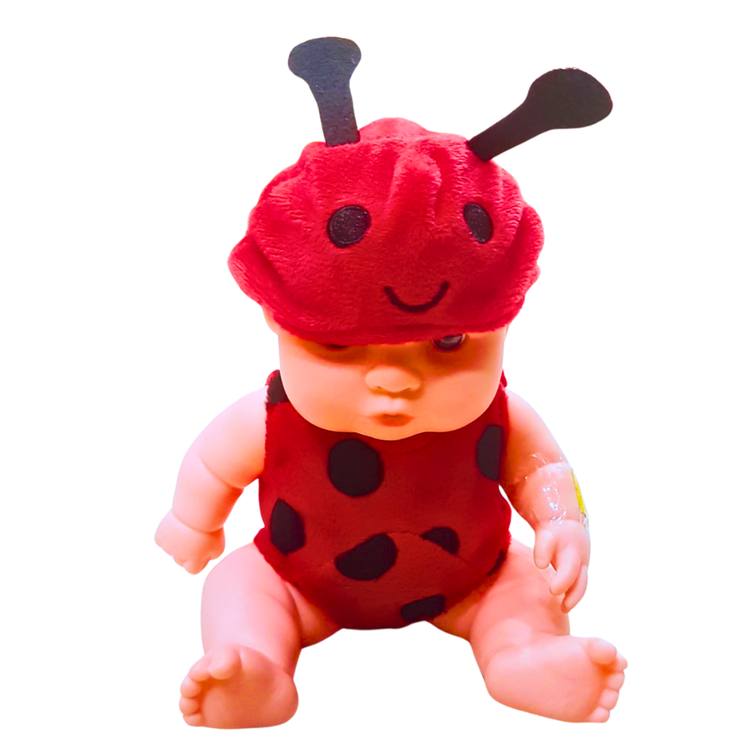 Adorable Ladybug-Themed Baby Doll – Soft Vinyl Body & Cute Ladybug Outfit