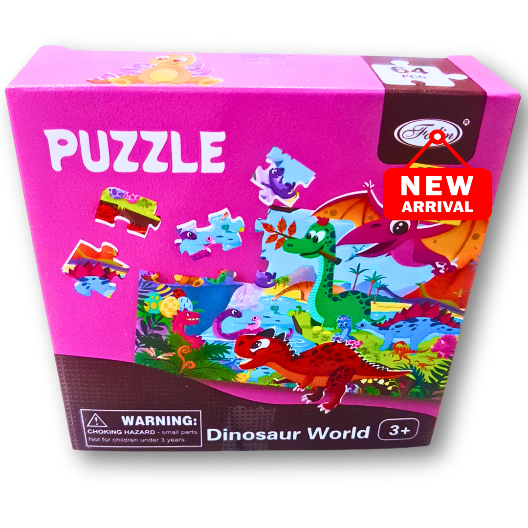 Dinosaur World Puzzle – 64-Piece Jigsaw for Kids (Ages 3+) 🦖🧩