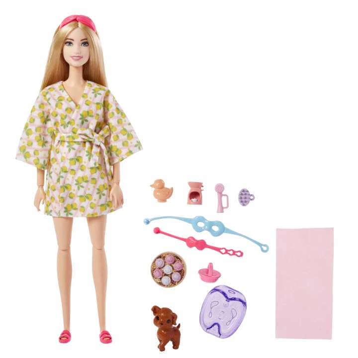 Barbie Doll With Puppy, Kids Toys, Self-Care Spa Day