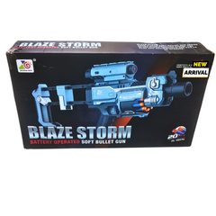 Blaze Storm Battery-Operated Soft Bullet Gun – High-Speed Foam Dart Blaster (Ages 8+)