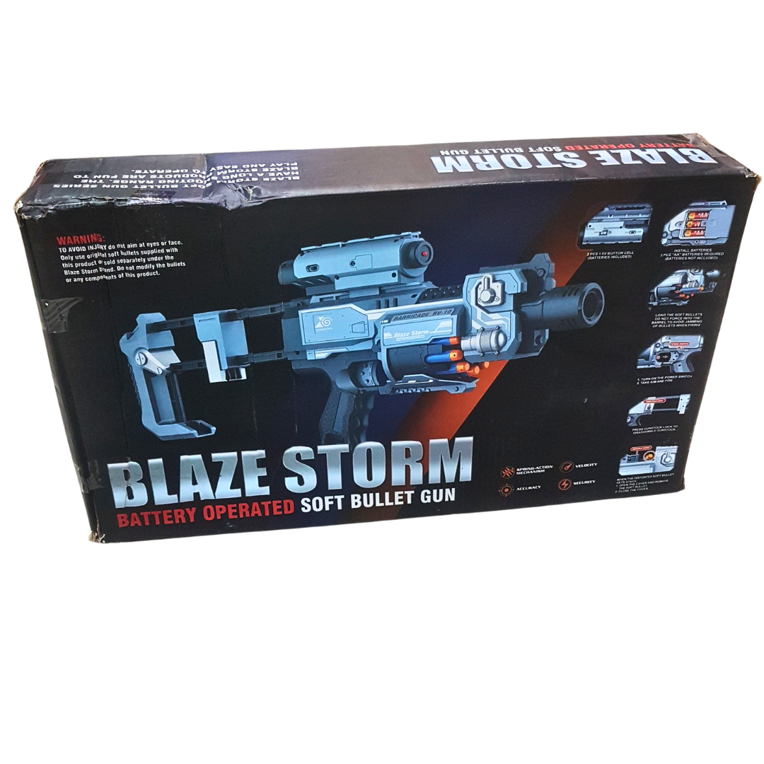 Blaze Storm Battery-Operated Soft Bullet Gun – High-Speed Foam Dart Blaster (Ages 8+)