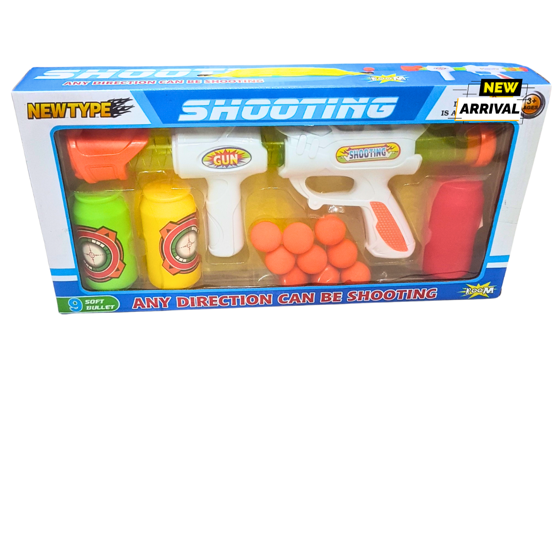 NewType Shooting Game Set – Soft Bullet &amp; Foam Ball Target Playset for Kids (Ages 3+)