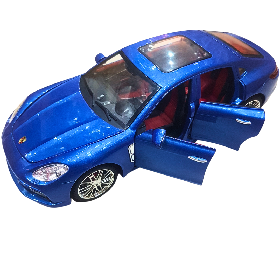 1:18 Porsche Die-Cast Model Car – Luxury Sports Car Toy with Opening Doors &amp; Pull-Back Action